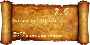 Kalocsay Ildikó névjegykártya